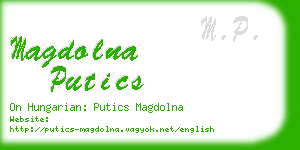 magdolna putics business card